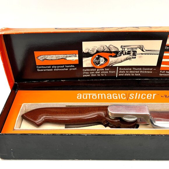 Vintage Automagic Slicer Knife Regent Sheffield Dynachrome Stainless Steel Blade - Picture 2 of 16